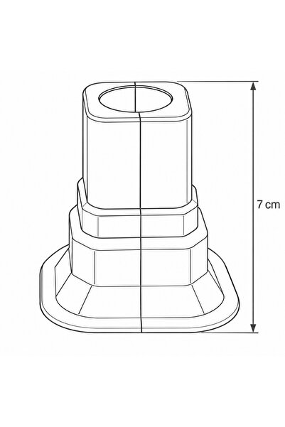 FKN Krom Kare Plastik Havlupan Radyatör 2 cm Boru Gizleme Kapama Aparatı 6,5 cm
