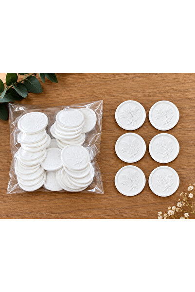 Hazır Mum mühür 50 adet -Beyaz-zeytin dalı