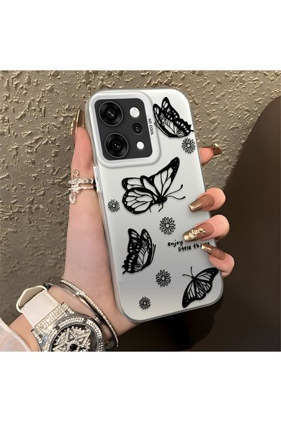 CHICASELUX Oppo Reno14 Pro Compatible Simple Feel Case, Line Butterfly Daisy ...