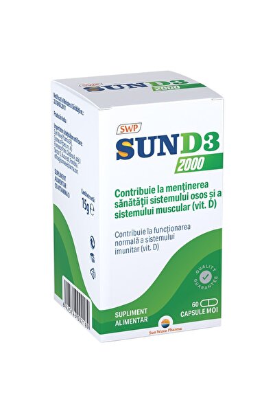 SUN WAVE PHARMA Сън Д3, Сън Уейв Фарма, витамин Д, 60 капсули