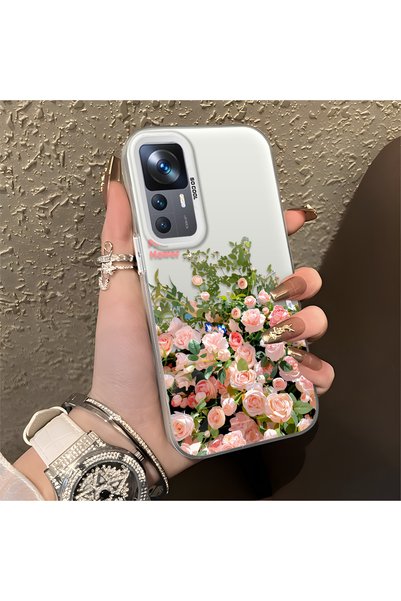 CHICASELUX Mi 12T/12T Pro Compatible Pink Rose Flower Sea Phone Case, Floral ...