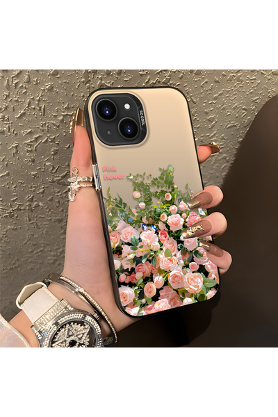CHICASELUX حافظة هاتف متوافقة مع iPhone 14 Plus/15 Plus، مطبوعة برسومات زهور ...