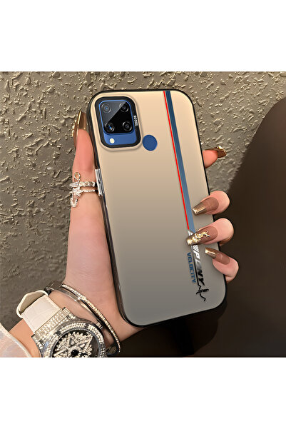 CHICASELUX Realme C15/C25/C25S Uyumlu Hız Yarışı Tarzı Kılıf, Kırmızı Mavi Di...