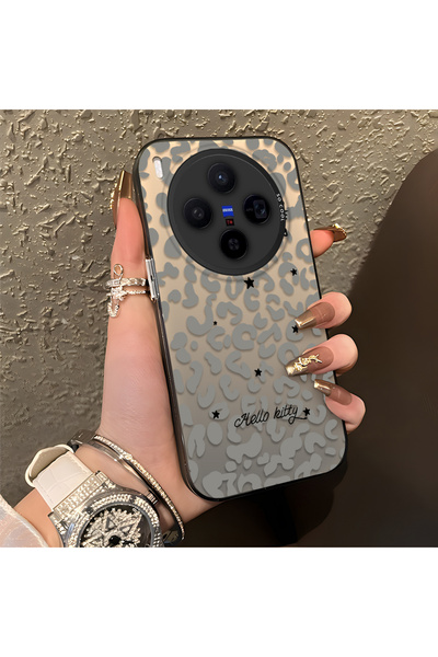 CHICASELUX Vivo X300 Compatible Gray Leopard Pattern Phone Case, Star English...
