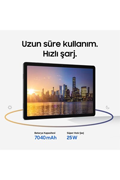 Samsung Galaxy Tab A11+ 8 GB RAM 256 GB Gri SM-X230 Tablet Seti + Kılıf + 25W Hızlı Şarj Adaptörü Dahil