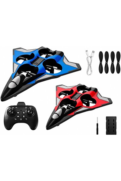 Generic S1/S2 RC Fighter Plane RED with LED Lights, Remote Control Aircraft w...