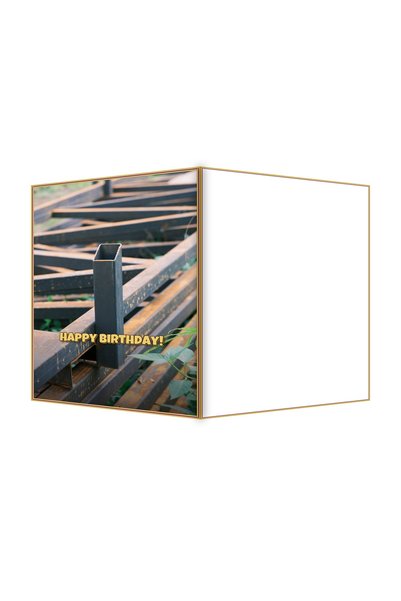 OEM Felicitare Aniversare Grinda Metalica Uzata, Design Industrial Unic, 13.3...