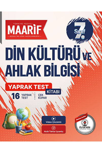 ÖZDEBİR YAYINEVİ 7.Sınıf Din Kültürü ve Ahlak Bilgisi 16 Yaprak Test (Maarif ...