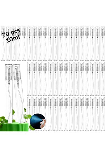 Csdtylh Mini Spray Bottles 70PCS 10ML Clear Glass Perfume Bottles Refillable ...