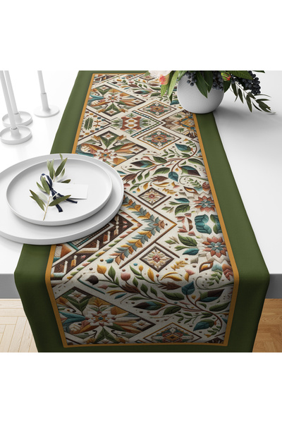 Filamente Digital Printed Runner - Floral Pattern / Embroidery Look / Spring ...