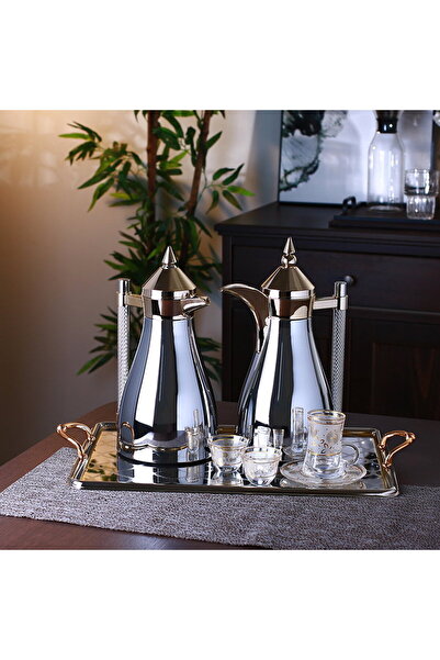 TAVOLO Trams Jewellery Set Silver with Gold Plated Cover