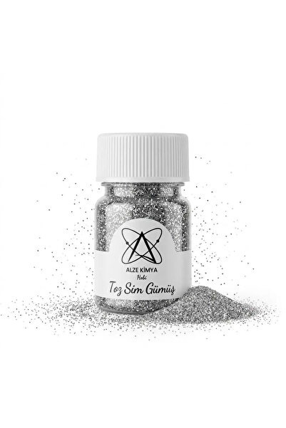 Alze Kimya Hobi Toz Sim 20 Gr 1/64 micron Canlı Renkler Gümüş