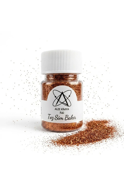 Alze Kimya Hobi Toz Sim 20 Gr 1/64 micron Canlı Renkler Bakır