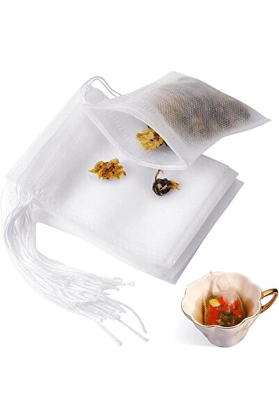 KASTWAVE Disposable Drawstring Tea Filter Bags, Safe & Natural Unbleached Pap...