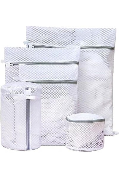 Yelajoy Set of 5 Mesh Laundry Bags for Delicates, Travel, Washing Machine, Cl...
