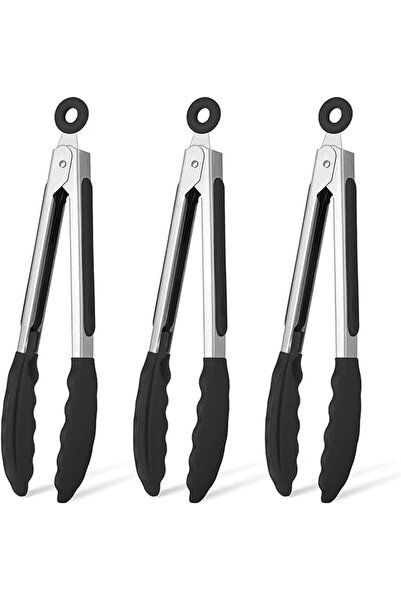 Tazweeq Kitchen Tongs, Stainless Steel Tongs for Cooking, 7-Inch Small Servin...