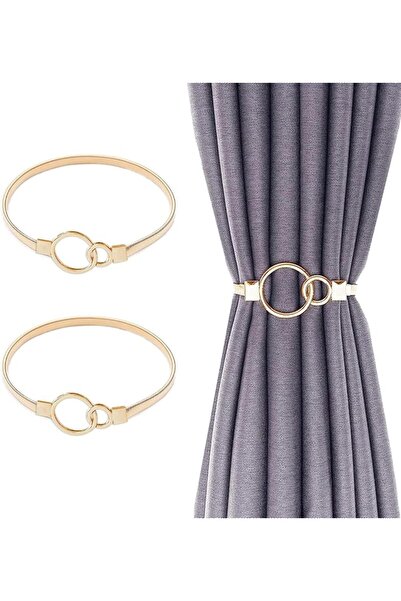 NALACAL 2 Pack Curtain Tiebacks, Aluminum Alloy Spring Design Curtain Holdbac...