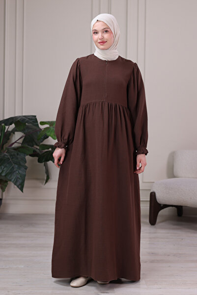 fistan Muslin Kumaş Tesettür Elbise %100 pamuk Anne Elbisesi Namaz Elbisesi R...