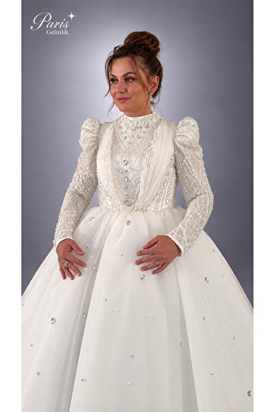 Paris Bridal Tesettür Gelinlik Şehdane Sultan - Tesettürlü Prenses Gelinlik Y...