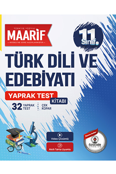 ÖZDEBİR YAYINEVİ 11.Sınıf Türk Dili ve Edebiyatı 32 Yaprak Test (Maarif Model...