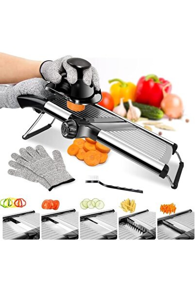 AZONEE Mandoline Food Slicer, Adjustable Stainless Steel Vegetable Slicer for...