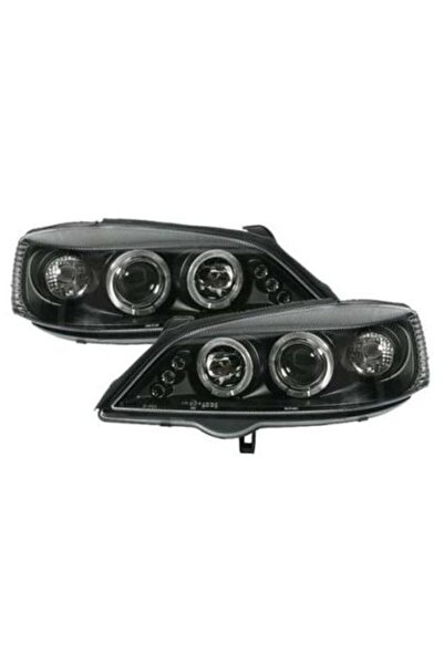 Opel Μπροστινά φώτα LED angel eyes για Astra G (1998-2004) - μαύρα, με λάμπες...