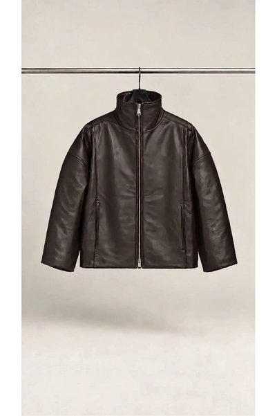 SACREL CRINKLE OVERSIZE ÇİFT FERMUAR SUNİ DERİ CEKET
