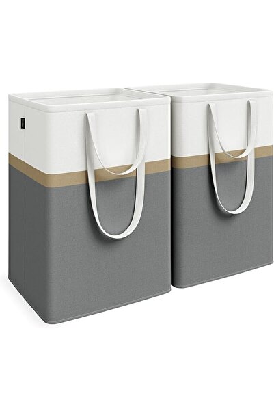 SONGMICS Set of 2 Laundry Hampers, Foldable Laundry Baskets, 29 Gal. Laundry ...