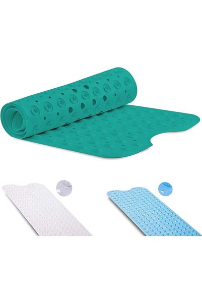 GVTECH سجادة حمام مانعة للانزلاق مع أكواب شفط، مقاس 100x40 سم / 40x16 بوصة، س...