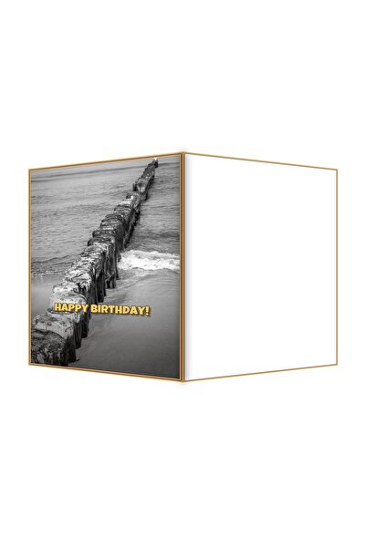 OEM Felicitare Aniversare Stâlp de Lemn Vechit, Design Rustic, 13.3x19.4cm