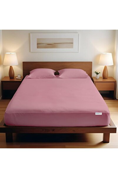 COTTON HOME طقم ملاءات قطنية منزلية من 3 قطع فائقة النعومة بلون بنفسجي فاتح م...