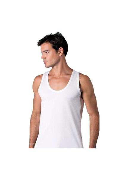 Tutku Wide Strap Combed Cotton Undershirt E002