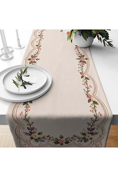 Filamente Digital Printed Runner - Floral Pattern / Embroidery Look / Spring ...