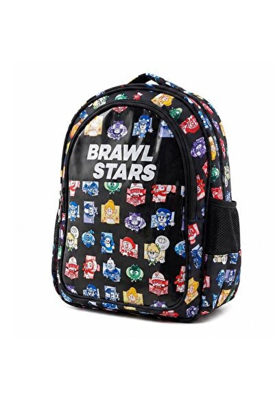 BRAWL STARS Figure Patterned Primary School Bag Black