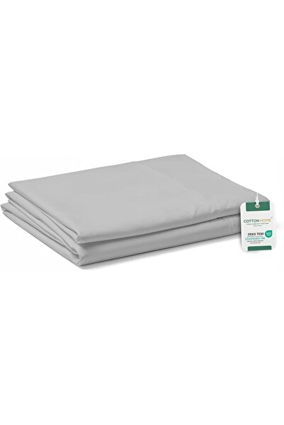 COTTON HOME ملاءة سرير فائقة النعومة، مقاس فردي، رمادي 160 × 220 سم، توأم، CH...