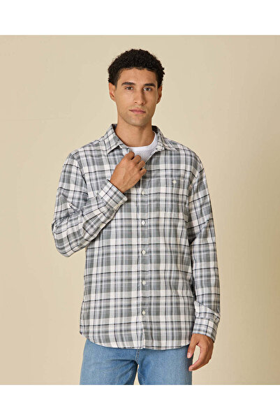 REDTAG Men Assorted Checkered Fine Finish Shirt with 1 Pocket