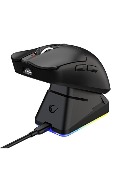 Rampage Bykalite Aeris Kablosuz RGB Şarj Standlı Siyah 24000 DPI 3311 Sensor ...