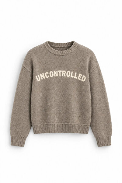 no7man Uncontrolled - Beige - Crew Neck - Oversize Fit - Cotton Men's Sweatshirt