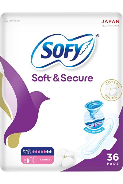 sofy Sanitary Pads with Wings, Soft, Safe, Thin, Large Size 29 cm - Pack of 3...
