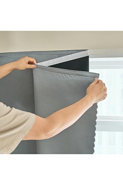 Ajazz self Adhesive Portable 100% Blackout Curtains Simple and Easy to instal...