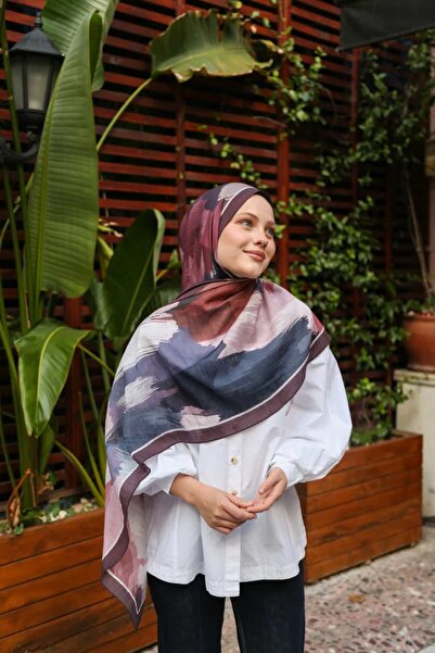 ENRİCO FERRİ Allure Abstract Brush Pattern Tensel Shawl