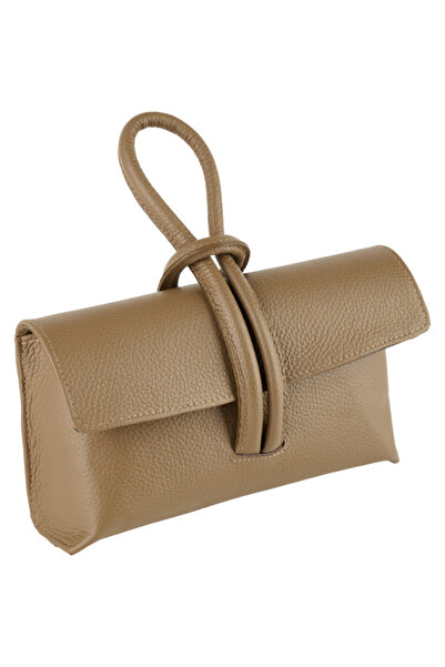 AZZURA Geantă de damă Heritage, din piele 100%, taupe deschis, 8256