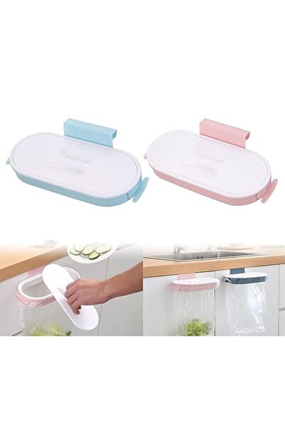 ELECDON 2Pack Portable Trash Bag Holder, Plastic Cupboard Hanging Garbage Bag...