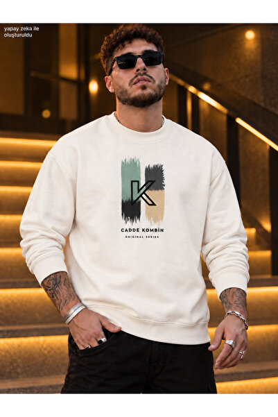 caddekombin Men's Cadde Kombin Original Series Written Crew Neck Casual Regul...