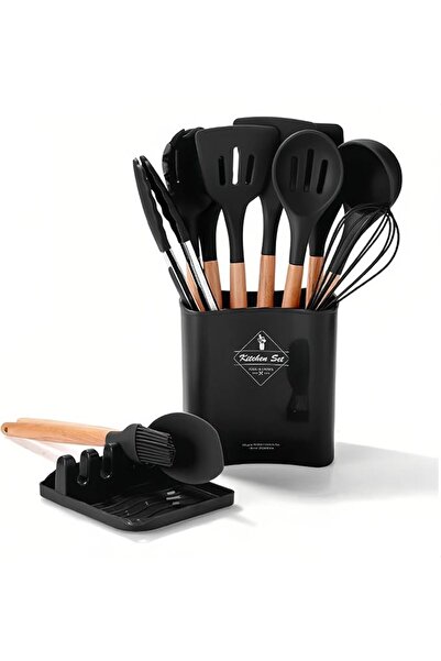Tazweeq 13Pcs Silicone Cooking Utensil Set, Heat Resistant Silicone Kitchen U...