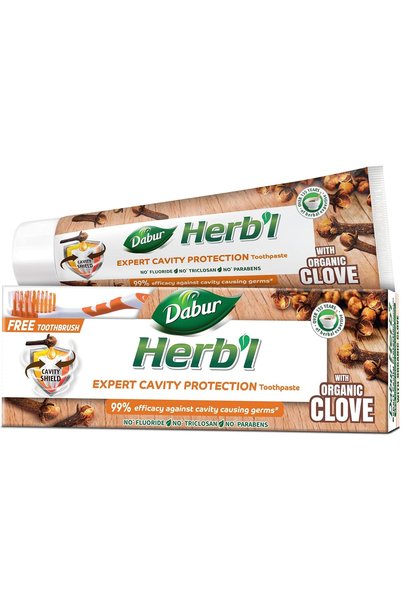Dabur معجون أسنان بالقرنفل للحماية من التسوس وتقوية الأسنان والانتعاش، 150 جرام