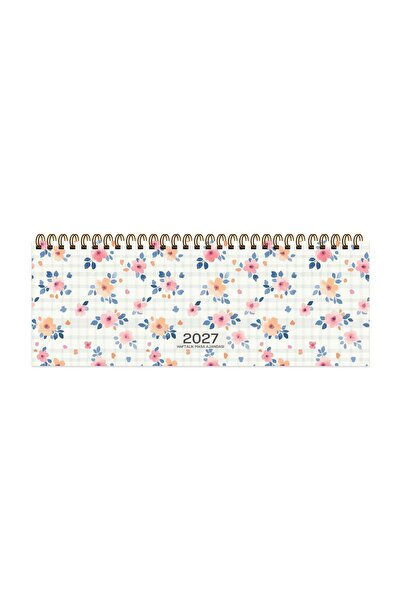 KESKİN COLOR Keskin 2027-AJ-65 12*33,5 Spr.Haftalık Masa Ajandası-Çiçek