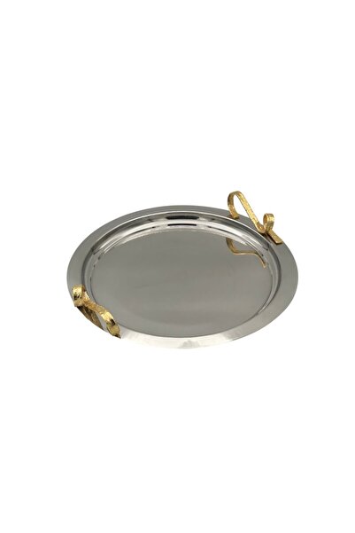 B&D Round Serving Tray with Handle 39x39CM – Spacious Kitchen and Dining Tray...