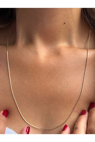 Tuysa Jewelry Özel Seri Minimal Yılan Zincir Kolye