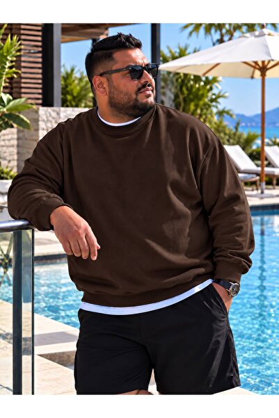 BENROMA 3 Yarn Combed Cotton Plus Size Unisex Sweatshirt Me5